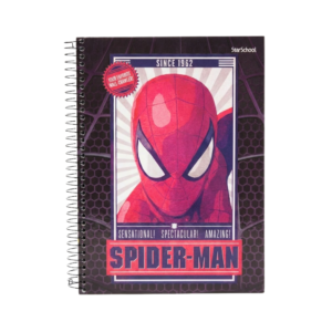 Caderno Universitário Espiral – 10 Matérias – 160 folhas – Capa Spider-Man Clássico