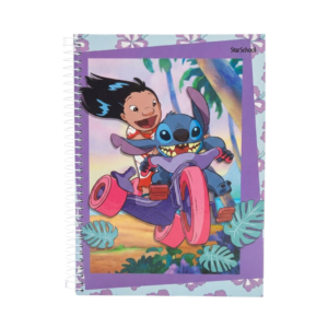 Caderno Universitário Espiral – 10 Matérias – 160 folhas – Capa Lilo & Stitch (Passeio)