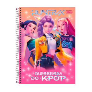 Caderno Espiral – 1 Matéria – 80 folhas – Capa Huntr/x: Guerreiras do K-Pop