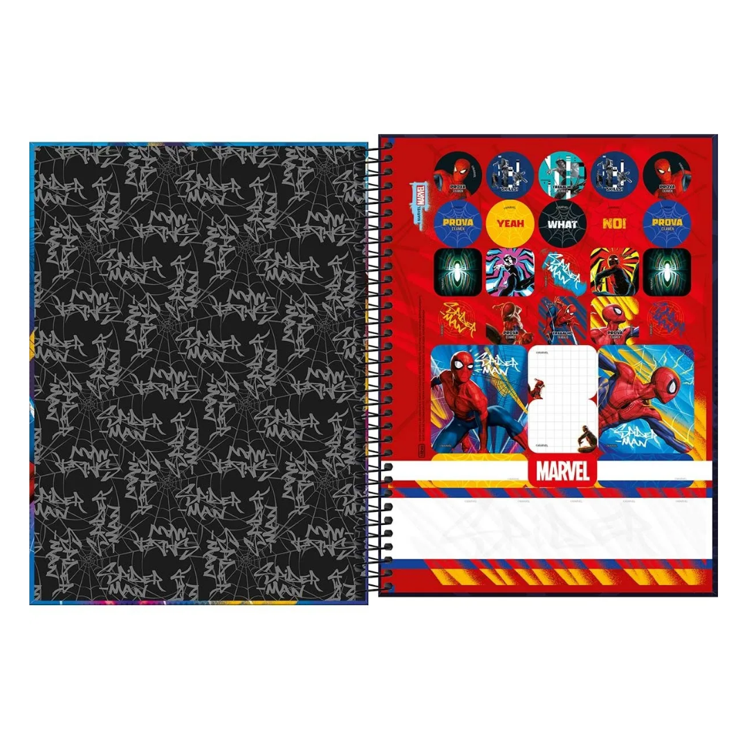 Caderno Espiral – 1 Matéria – 80 folhas – Capa Spider-Man Metalizada (Multiverso) - Imagem 2