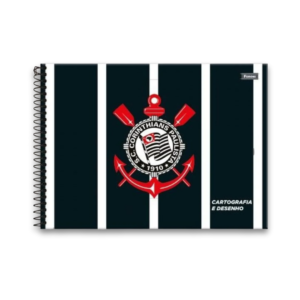Caderno de Desenho Espiral – 96 folhas – Capa Corinthians Listrada