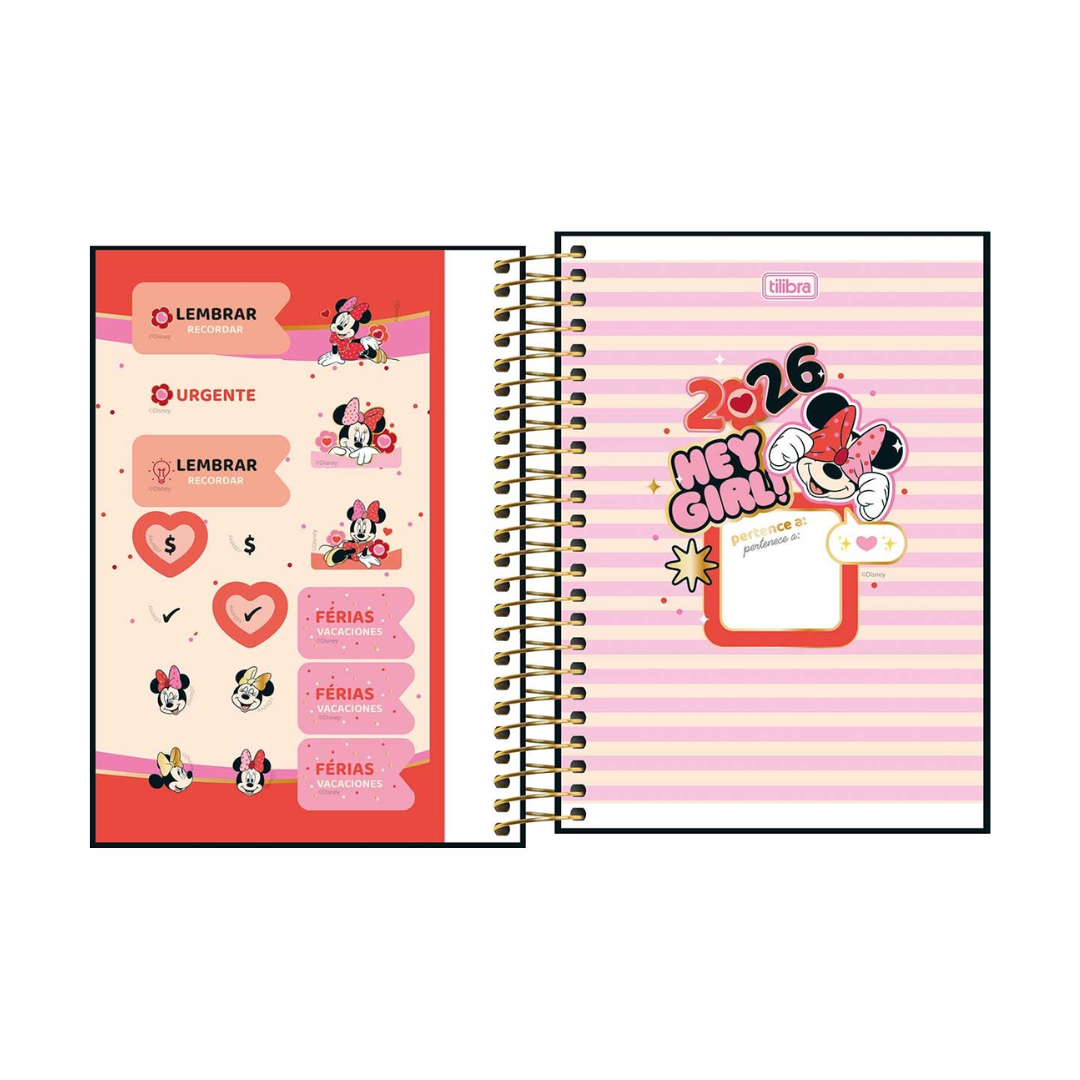 Agenda 2026 – Tamanho M5 – Capa Minnie “Happy Vibes” - Imagem 6