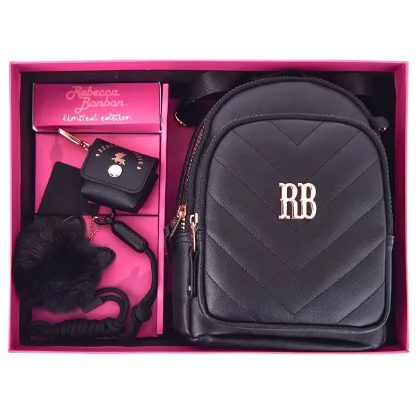Mini Mochila Rebecca Bonbon Porta Fone de Ouvido e Chaveiro Clio RB24684 - Imagem 2